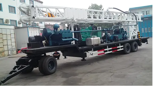 Drilling rig, trailer mounted with diesel engine | SHOPTIMA